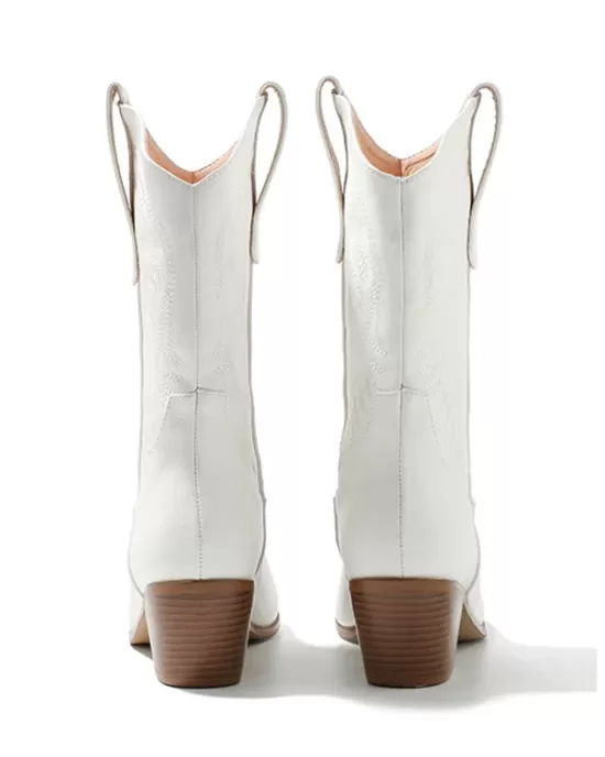 Pointed-Toe Split-Joint Pumps Boots