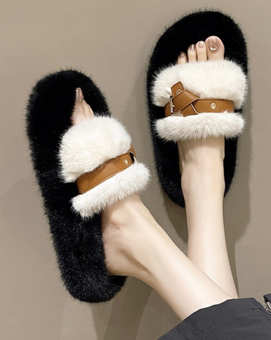 Open Toe Split-Joint Slippers Platform Shoes