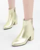 Pointed-Toe Ripped Split-Joint Pumps Chelsea Boots