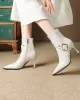 Pointed-Toe Split-Joint Pumps Boots