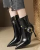 Pointed-Toe Split-Joint Pumps Boots