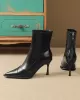 Pointed-Toe Split-Joint Pumps Boots