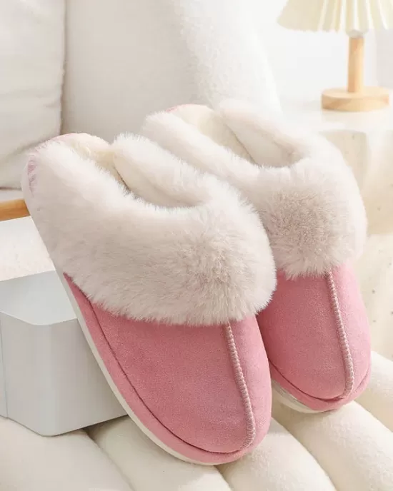 Round-Toe Split-Joint Slippers