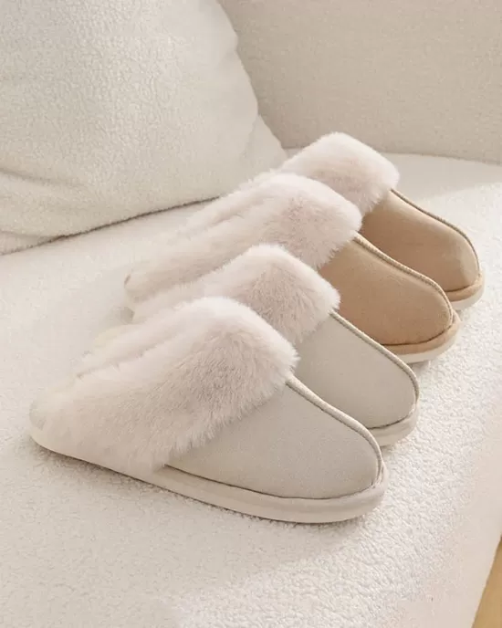 Round-Toe Split-Joint Slippers