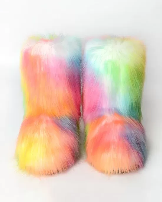 Colorful Keep Warm Round-Toe Boots