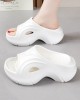 Hollow Solid Color Slippers Platform Shoes