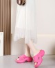 Hollow Solid Color Slippers Platform Shoes