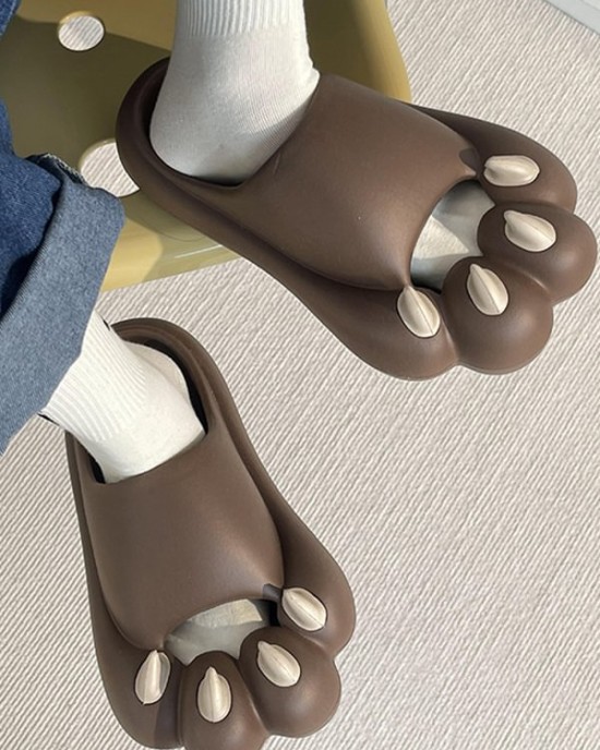 Cat Paw Shape Hollow Slippers