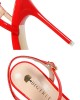 Belt Buckle Pointed-Toe Shiny Split-Joint Sandals Pumps