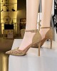 Hollow Pointed-Toe Split-Joint Pumps Sandals