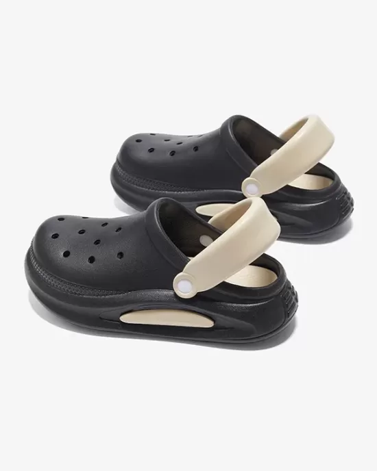 Hollow Round-Toe Shallow Cut Split-Joint Slippers Sandals Crocs