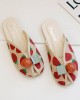 Open Toe Printed Round-Toe Split-Joint Slippers