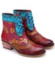 Bohemia Vintage Embossing Bandage Mid Boots