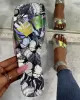 Fashion Floral Sunmmer Flat One-Line Beach Shoes