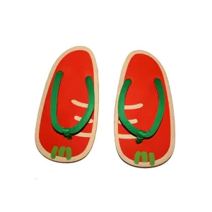 Summer Fruit Cartoon Cute Pattern Flat Shoes Flip Flops