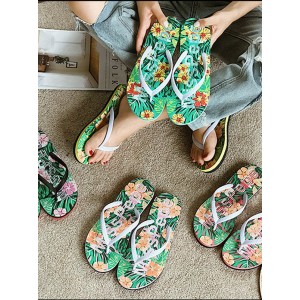 Summer Leisure Flip Flops Outdoor Wear Flat-Bottom Non-Slip Beach Shoes