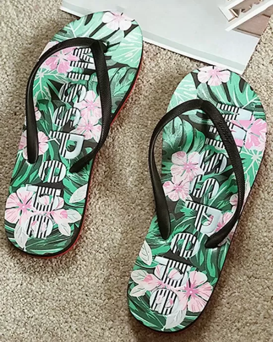 Summer Leisure Flip Flops Outdoor Wear Flat-Bottom Non-Slip Beach Shoes