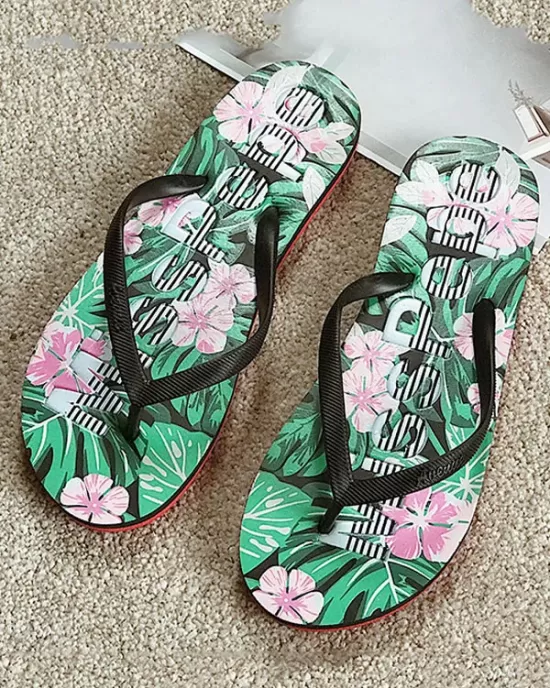 Summer Leisure Flip Flops Outdoor Wear Flat-Bottom Non-Slip Beach Shoes