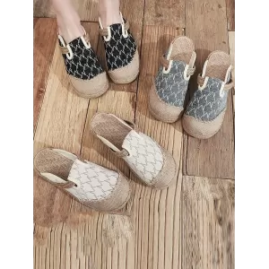 Rhombic Flat Shoes Casual Shoes Slippers