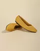 Pointed-Toe Solid Color V-Cut Flats