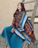 Casual Loose Floral Printed Shawl&Cloak