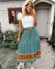 Boho Casual Vacation Elegant Floral Skirt