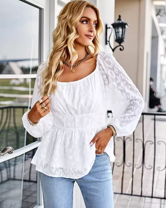 Women's Mesh Long Sleeve Long Top