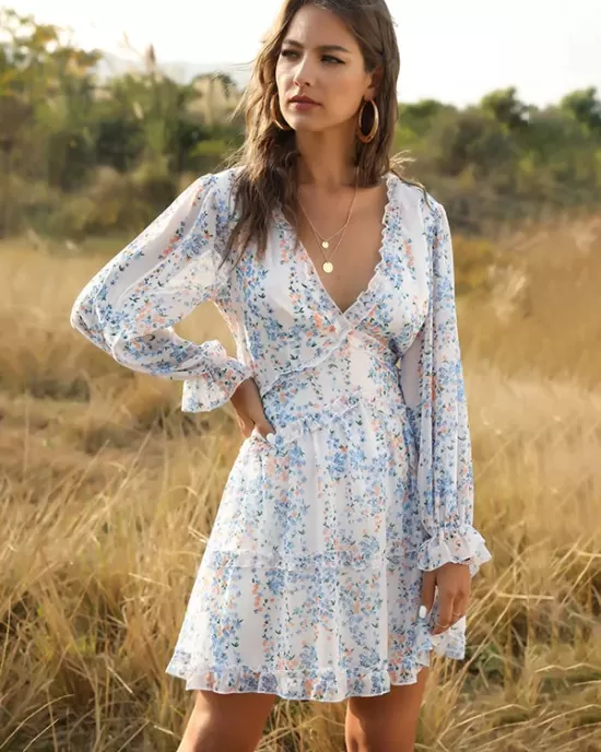 Women's Floral Chiffon Dress