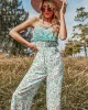 Women Loose Floral Bohemia Jumpsuit