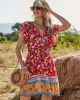 Women A-Line Floral Printed Bohemia Dress