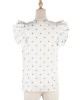 Vacation Flared Sleeves Polka Dot T-Shirts