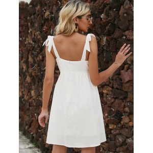 Vacation High Waisted Backless Mini Dress