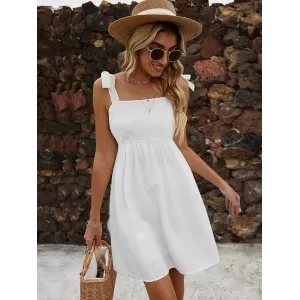 Vacation High Waisted Backless Mini Dress