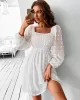 Casual A-Line Mesh U-Neck Dress