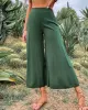 Casual High Waisted Wide Leg Solid Color  Pants