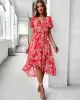 Bohemia A-Line Floral V-Neck Dress