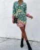 Bohemia Puff Sleeves Floral V-Neck Dress