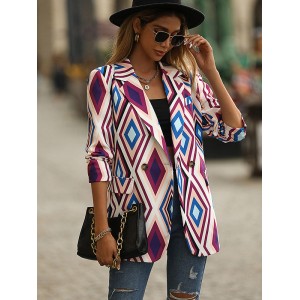 Casual Loose Geometric Coat