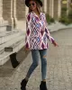 Casual Loose Geometric Coat