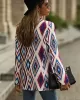 Casual Loose Geometric Coat