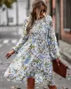 Bohemia Puff Sleeves Floral Dress