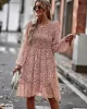 Bohemia Puff Sleeves Floral Dress