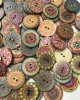 About 100Pcs Multi-Color Wooden Round Sewing Buttons For DIY Craft Decoration