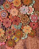 About 100Pcs Multi-Color Floral Pattern Buttons