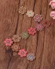 About 100Pcs Multi-Color Floral Pattern Buttons