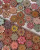 About 100Pcs Multi-Color Floral Pattern Buttons