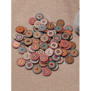 About 100Pcs Multi-Color Round Buttons