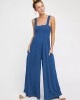 4 Colors Urban High Waisted Wide Leg Solid Color Jumpsuits Bottom