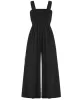 4 Colors Urban High Waisted Wide Leg Solid Color Jumpsuits Bottom