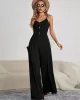 Vacation Sleeveless Solid Color Jumpsuit